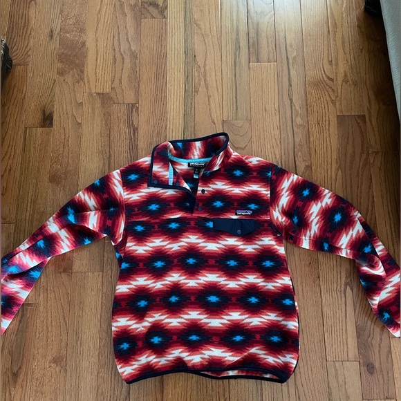 Patagonia synchilla wild desert snap-t fleece pullover western aztec small - Picture 2 of 4
